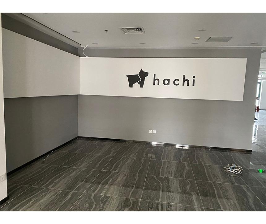 哈奇logo墙效果图