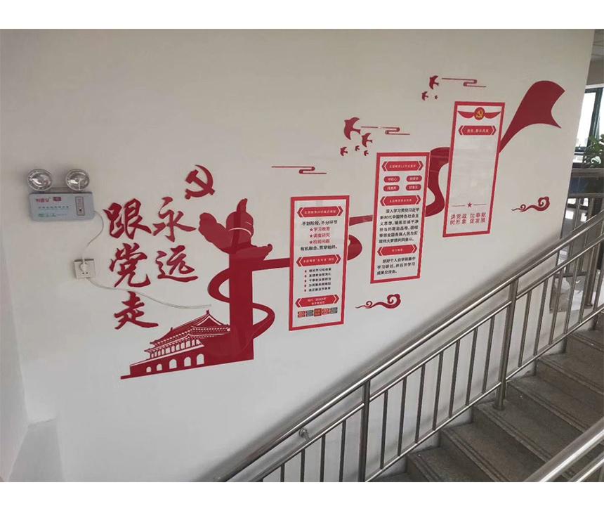 楼梯文化墙党建